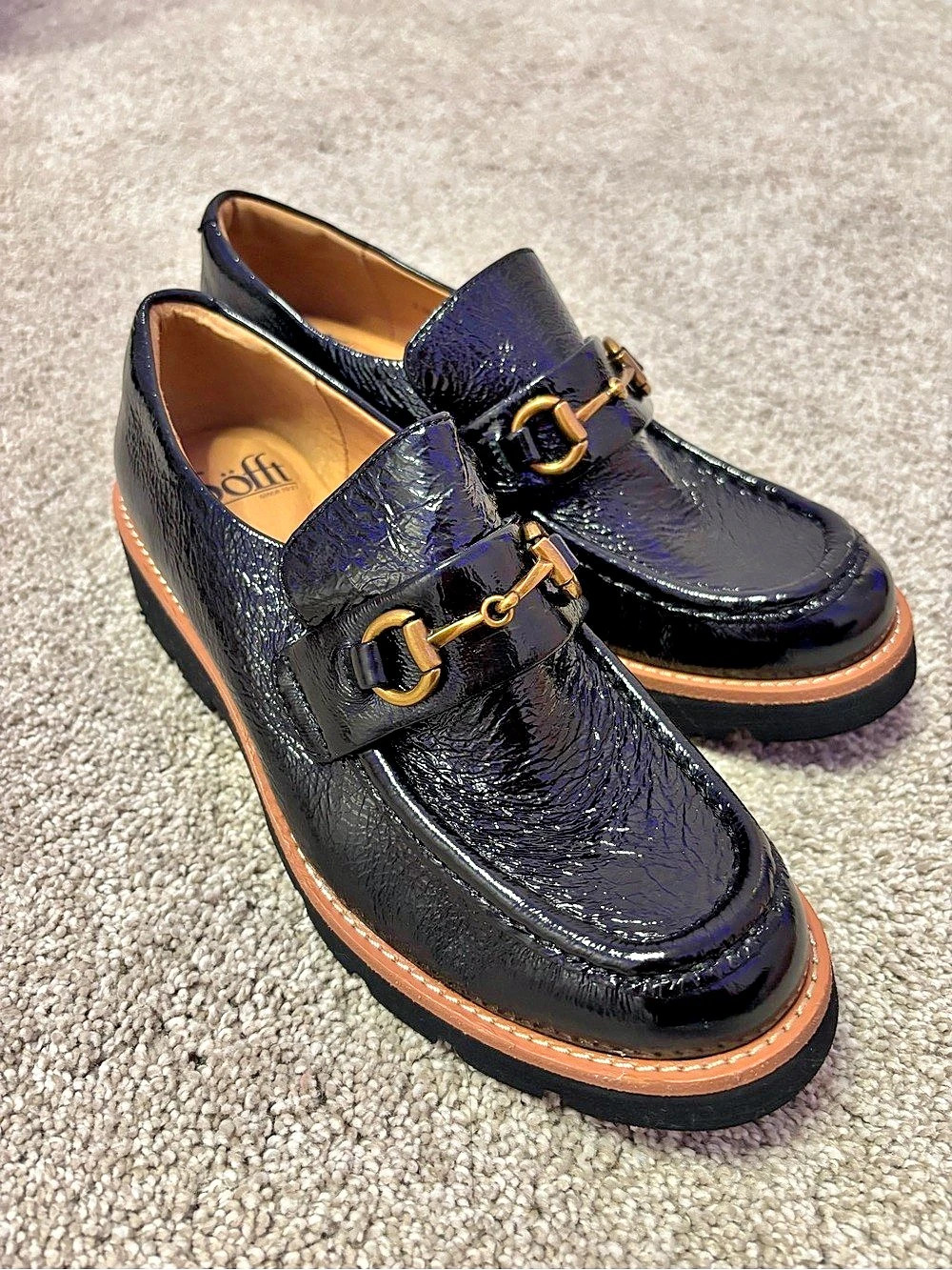 SoftWalk Leather Bit Loafers Black US 7.5 Like New